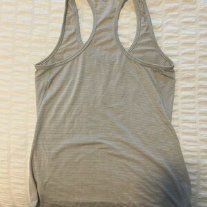 Athleta Gray Striped Tank Top